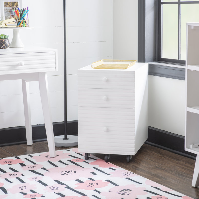 Derrione 15.5'' Wide 3 -Drawer Mobile File Cabinet, White