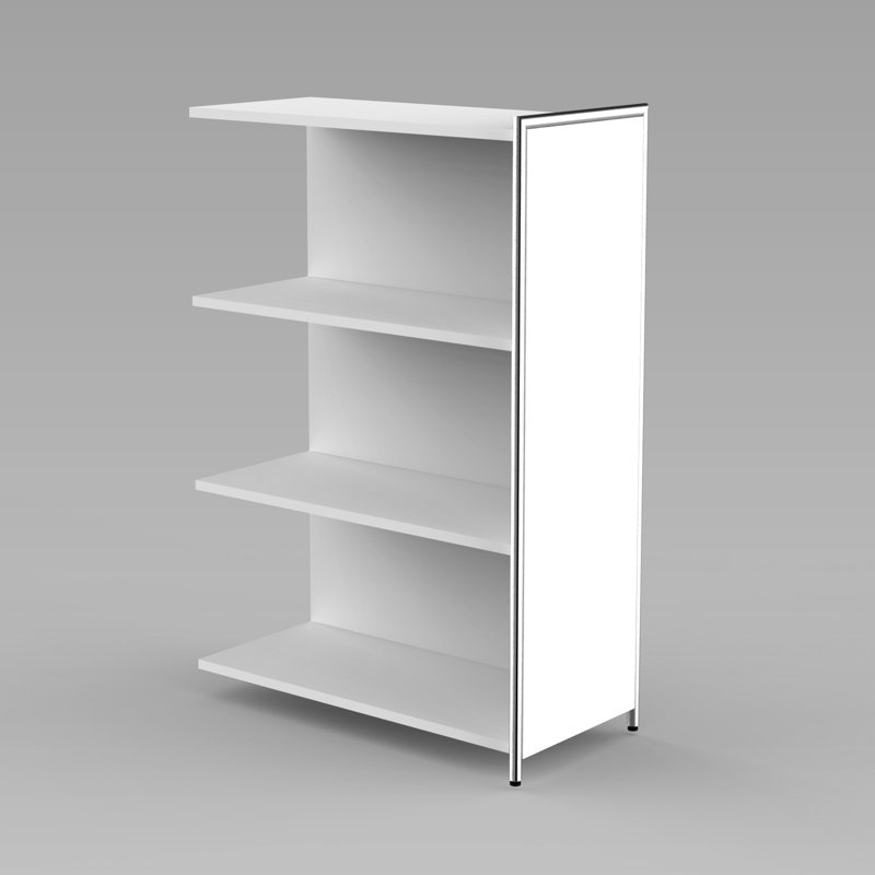 3 -Shelf, White