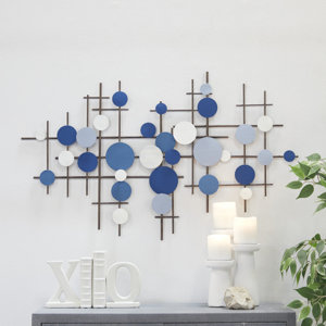 Metal Overlapping Circle Geometric Home Wall Decor