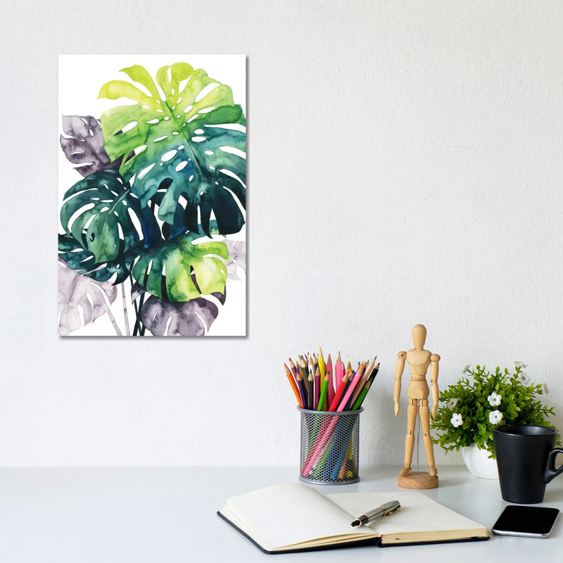 Twilight Palms IV by Grace Popp - Wrapped Canvas Painting, 20.32 cm H x 30.48 cm W