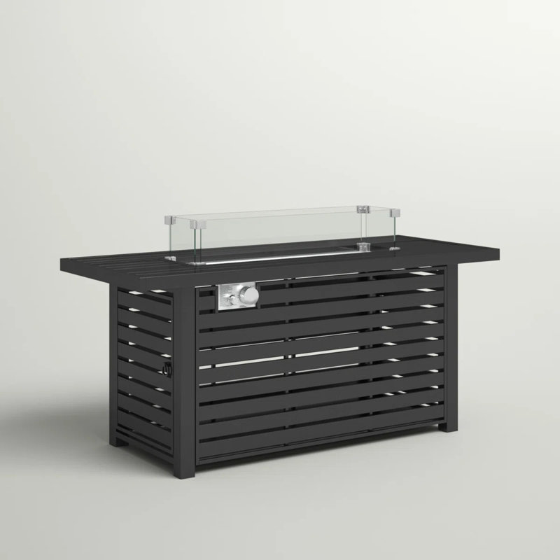 Steel Propane Fire Pit Table with Cover