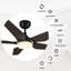 Ventilateur de plafond intelligent moderne à 5 pales Alcie avec lumières DEL à intensité variable, moteur CC réversible à 10 vitesses, minuterie, télécommande et contrôle de l'application-1214490415