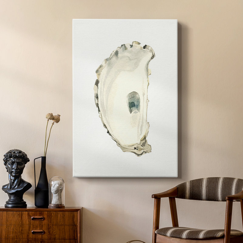 Neutral Oyster Study II - Gallery Cavas, H 48 po x l 32 po