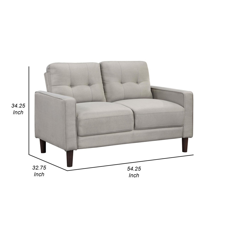 Filancia Upholstered 54.25 " Sofa, Beige Fabric