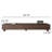 78.74 Mid Century Modern TV Stands, Dark Brown Solid Wood Media Consoler, Fully Assembled