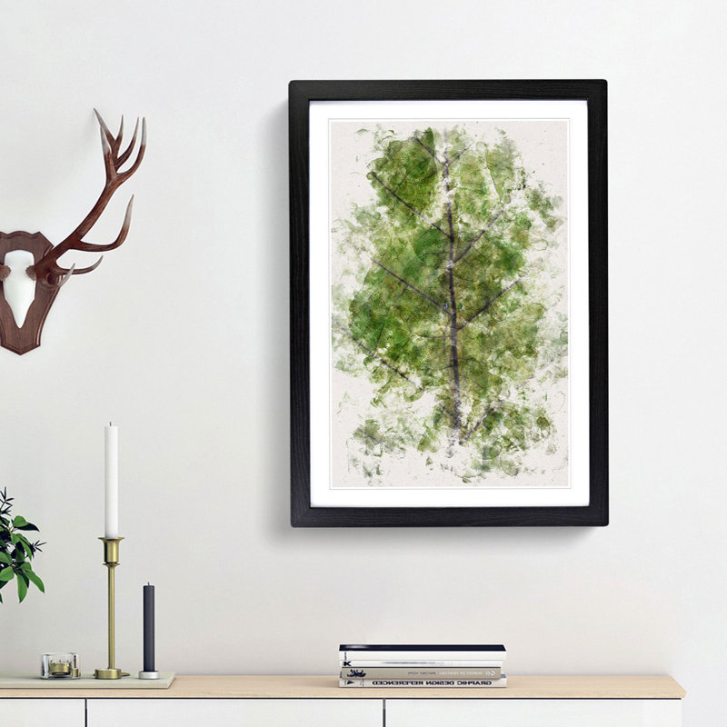 Leaf Lines - Framed Print, Black Framed, 45cm H x 33cm W x 2cm D