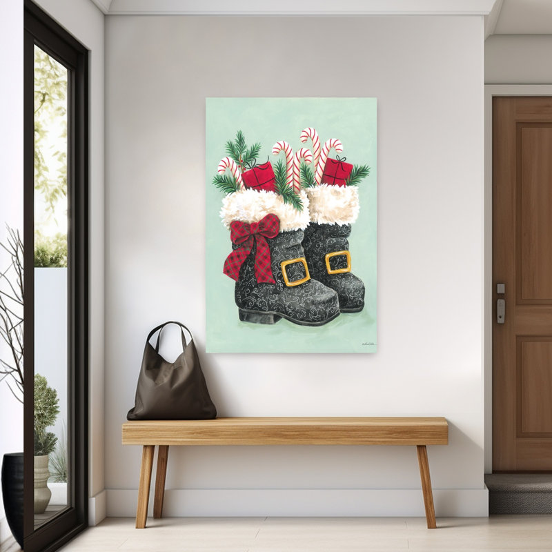Candy Cane bottes II fantaisiste abstrait contemporain, H 60 po x l 40 po