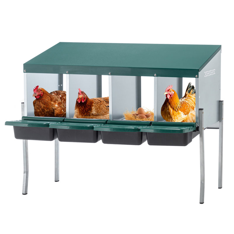 Nid de poule à 4 trous, avec pattes et couvercle pour protéger les œufs