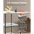 47 In Round Dining Table Wood Kitchen Table For 4-6 Person Grey (Only Table)