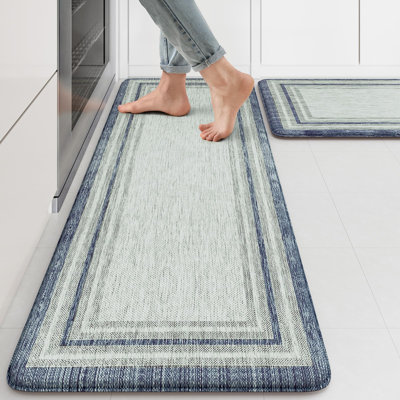 Tapis de cuisine anti-fatigue 2 pièces, tapis de cuisine imperméables antidérapants, tapis de cuisine de ferme