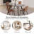 Greet Kitchen Table Rectangular, Mid-Century Dining Table Set with Metal Base, Upholstered Leather Chairs for Kitchen, Dining, Living, Reception, Office Guest, Outdoor, and Home Furniture-337253301-370444746