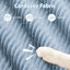 Velours côtelé bleu à 2 places de 82 po, base incurvée douce, rembourrage très élastique, modulaire pour un agencement flexible dans les espaces de vie, éponge de résilience, pièces de séparation personnalisées