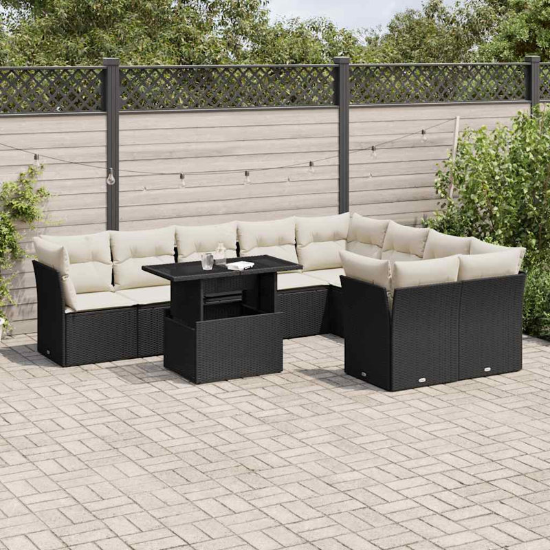 Grand canapé modulaire en rotin PE Vidaxl
