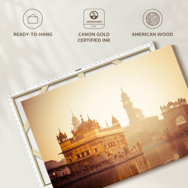 " Harmandir Sahib Temple Canvas Print ", 8" H x 12" W x 1" D