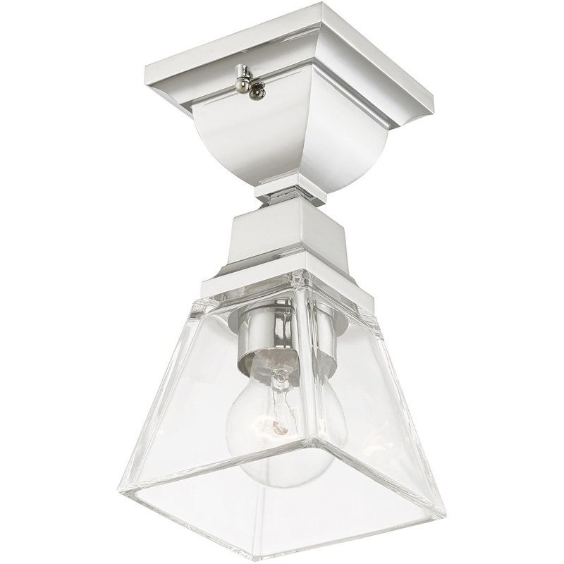 Plafonnier encastré 1 lumière 4,875 po Ardelia, Chrome poli
