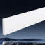 Dosseret de lavabo en surface solide de 61 cm (L) x 10 cm (H) pour comptoir de salle de bain, blanc