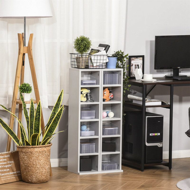 Lorentzen 88.5cm H x 21cm W Standard Bookcase, Grey