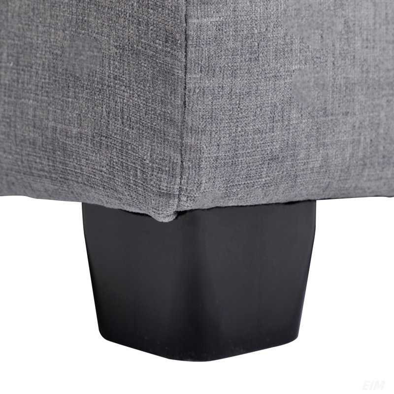 Canapé modulaire rembourré, Gris chenille, H 33 po x l 112,2 po x P 35,4 po