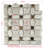 Emperador Light Marble 7'' x 7'' Satin Marble Medallion