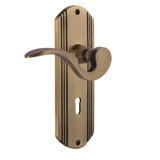Deco Plate Privacy (Bed & Bath) with Decorative Keyhole and Manor Lever