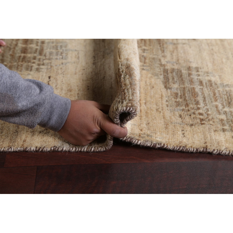 Tapis oriental marocain unique en laine à teinture végétale noué à la main 6 pi 8 po x 9 pi 10 po