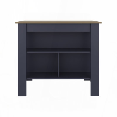 Cala Kitchen Island with Three Open Shelves