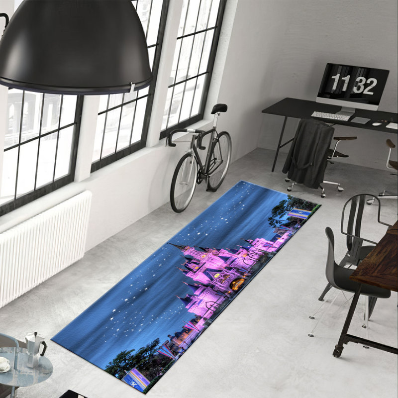 Non-Woven Soft Type Printed Rug with Elegant Floral Motif and Intricate Detailing for a Sophisticated Touch in Any Room Decor