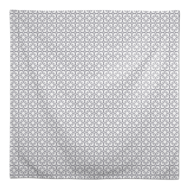 Nappe géométrique carrée, Gris foncé