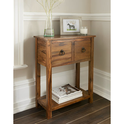 Trenton 60cm Solid Wood 2 Drawer Console Table
