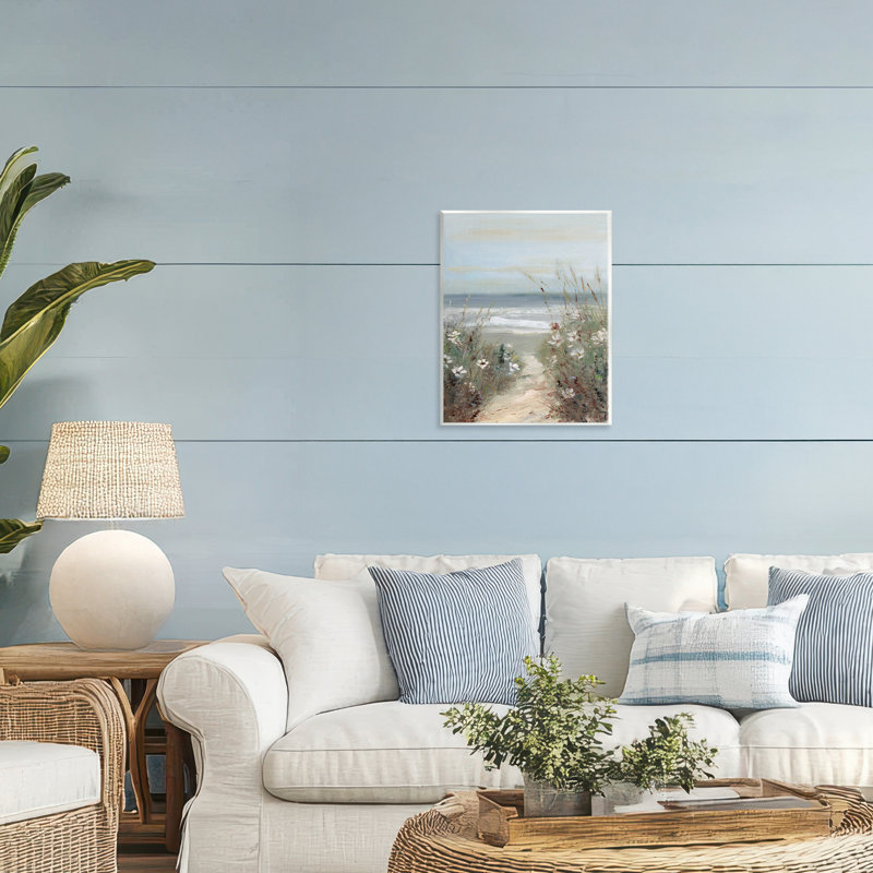Plaque murale Wildflower Coastline Path, design par Sally Swatland