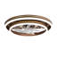 Ventilateur de plafond réversible à DEL de 19 po avec lumière à intensité variable et télécommande Helve