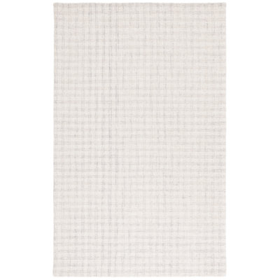 Tapis en laine / coton touffeté à la main ébène gris clair / ivoire
