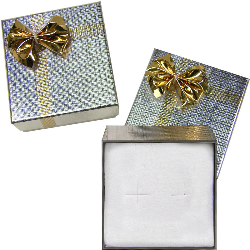 Boîte-cadeau pour bijoux 2 "x 2" Silv