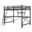 Lit en bois et panneau de fibres à densité moyenne avec bureau et tablette Loft-223068303-223068302