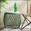 Élégante table d'appoint en fer légère avec motif en treillis, durable et portable pour les espaces de vie modernes