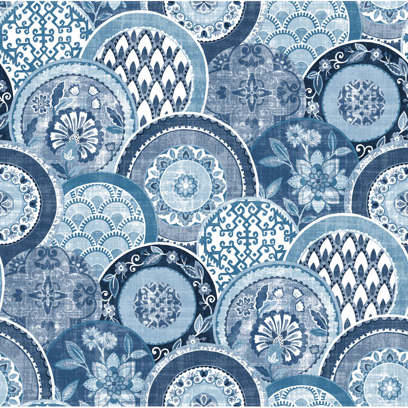 Rouleau de papier peint L 33 pi x l 20,5 po Ryker, Bleu