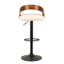 Ensemble de 2 tabourets de bar en bois et blanc VICORS