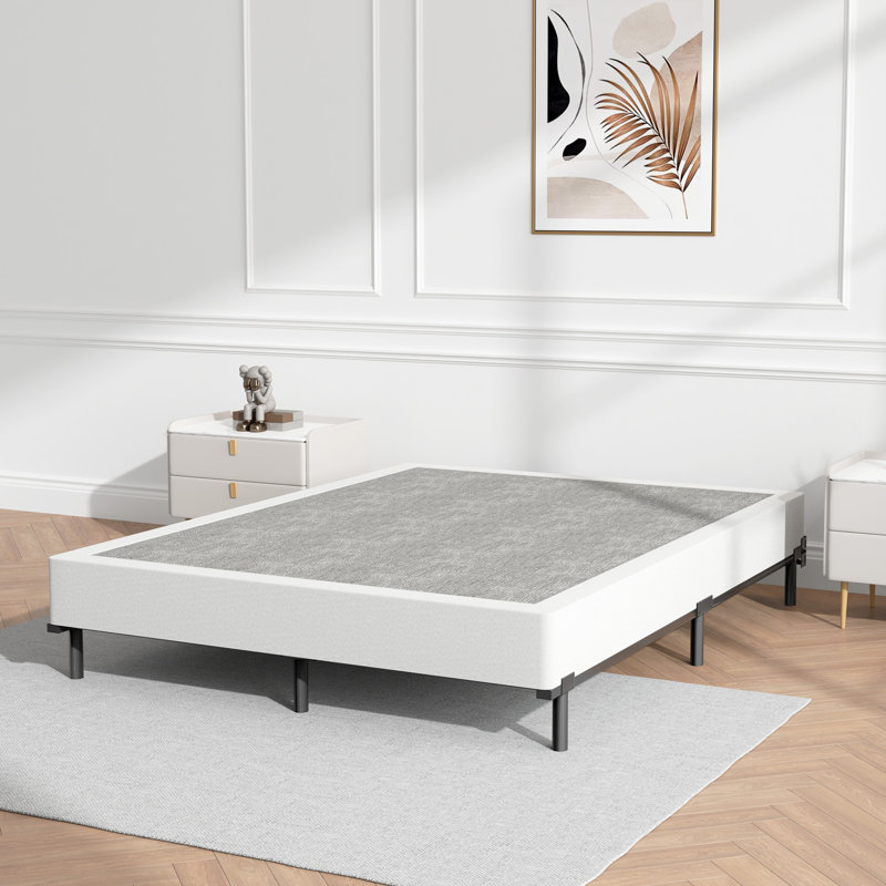 7 Inch Standard Profile Box Spring Only with Fabric Cover Mattress Foundation Easy Assembly, Full