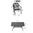 5-Piece Cast Aluminum Patio Furniture Set With Brown Cushions-68298928