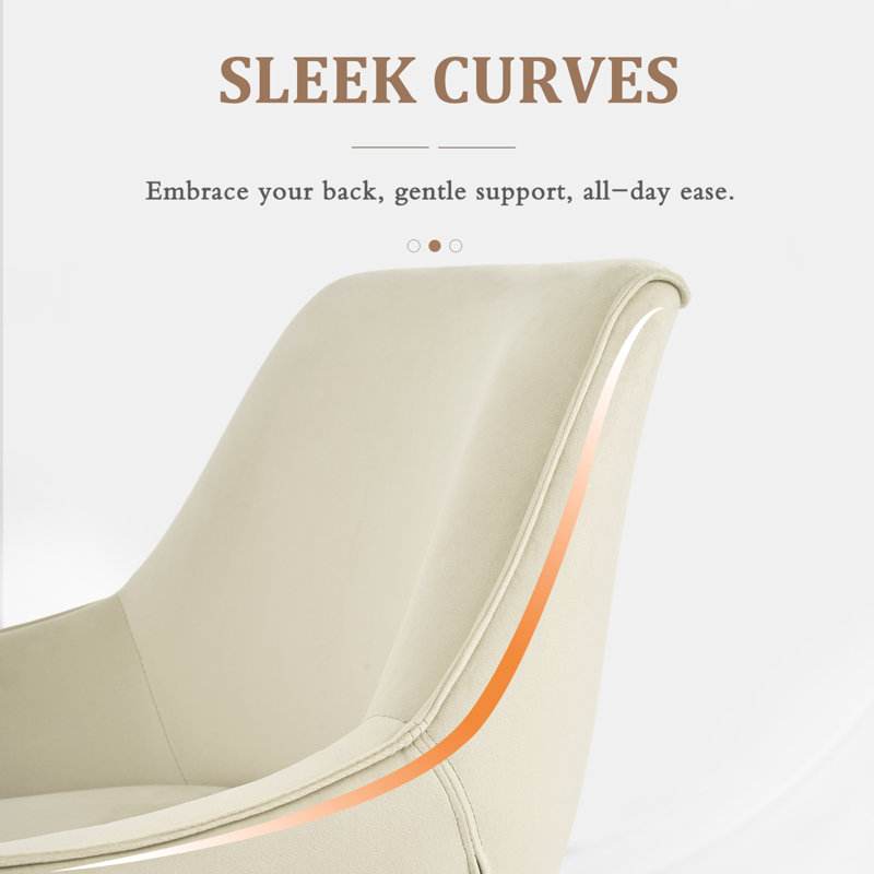 Gefjun 46cm H Upholstered Metal Armchair, White Velvet