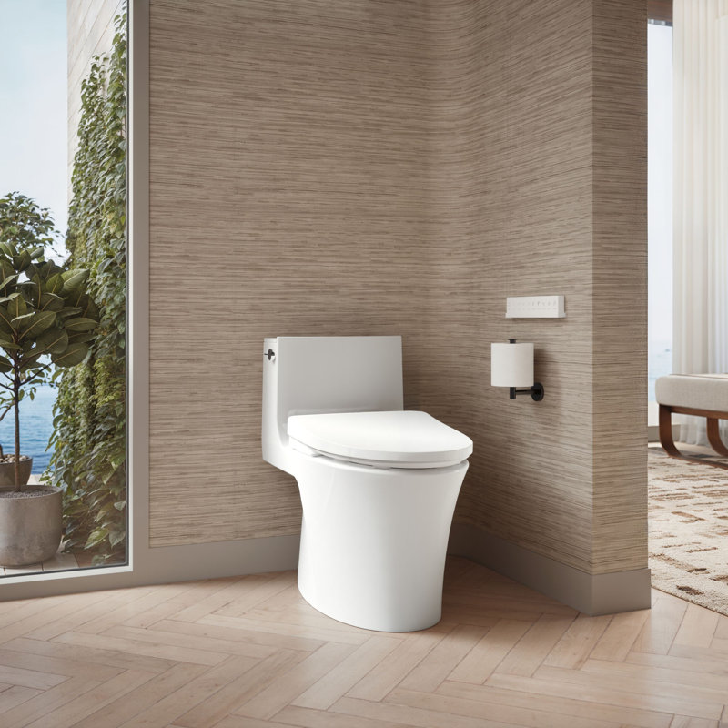 Purewash E930 Elongated Bidet Toilet Seat With Remote Control, White