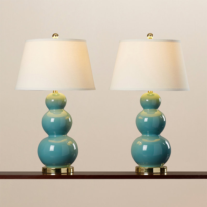 Dearious Ceramic Table Lamp, Light Blue