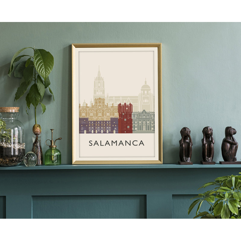 Salamanque - peinture sans cadre, H 14 po x l 11 po x P 0,35 po