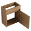 Soft Close Door 16 Inch Bathroom Vanity With Sink And Wall - Mounted Storage Rack Having Unique Structure, Modern Style Doors, Three Tier Rack, Ideal For Compact Bathrooms