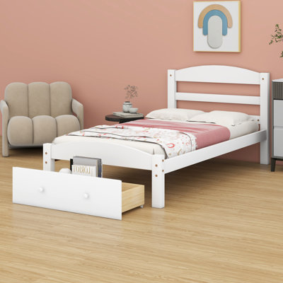 Platform Bed Frame With Storage Drawer