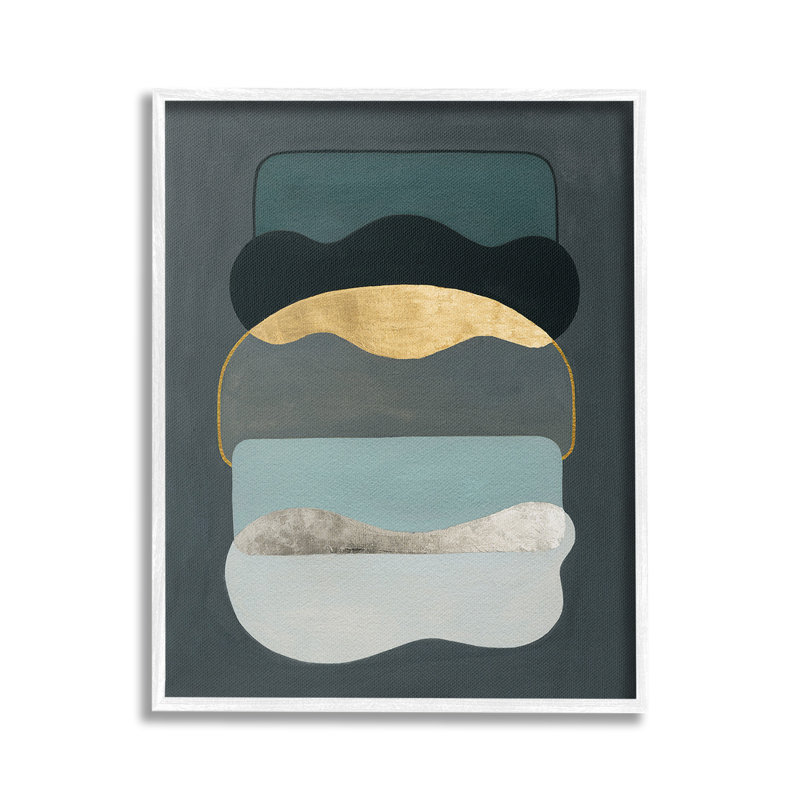 «Dark Layered Shapes Single Photo Frame» par Grace Popp sur toile, H 20 po x l 16 po
