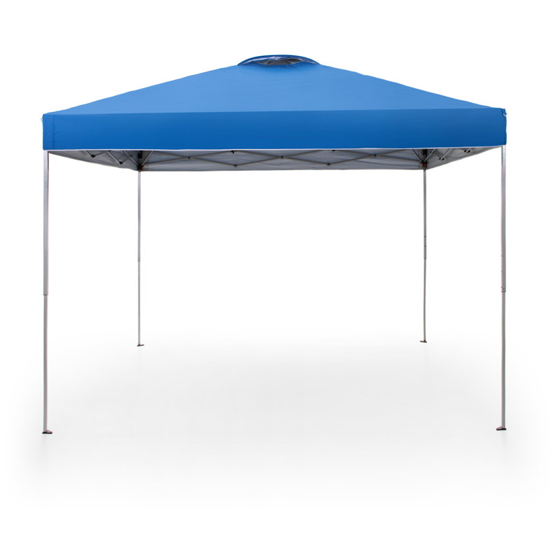 Portatif L 10 pi. D Auvent escamotable en acier, Bleu