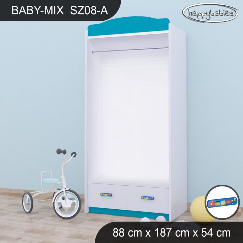 2 Door Wardrobe, Blue