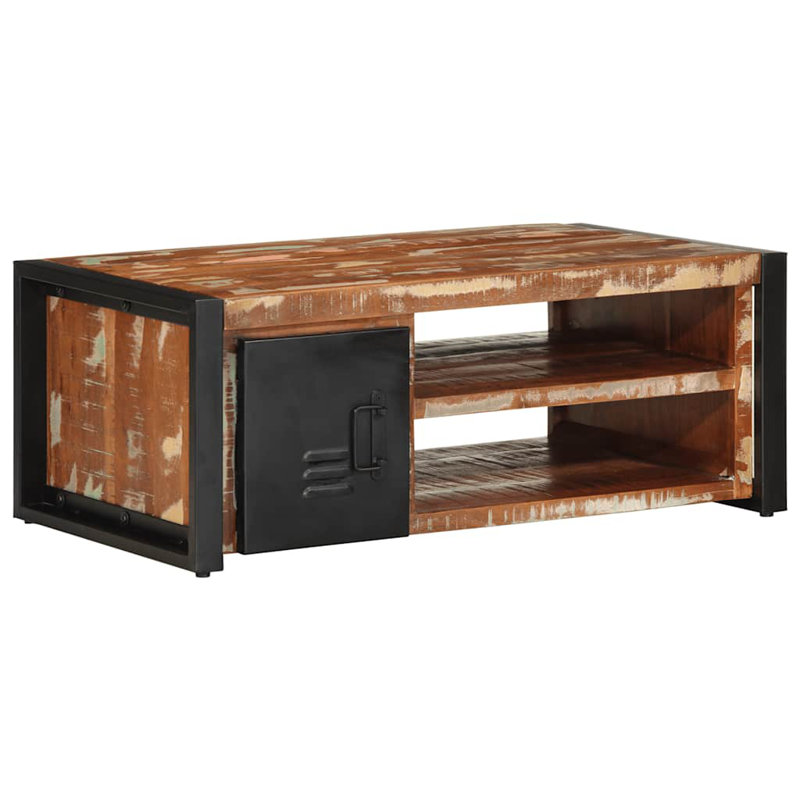 18-2 Coffee Table with Storage, Reclaimed solid wood