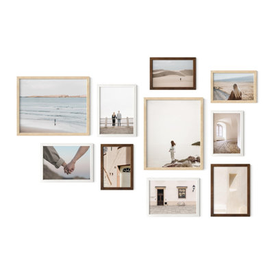 Oak Gallery Wall Frames 10 Pack